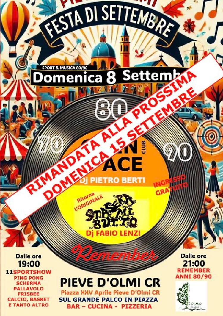 Festa di settembre con Revival StaseraMiButto e Open Space
