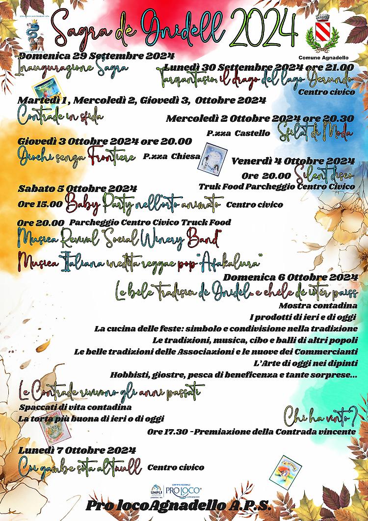 Sagra dè Gnidèll 2024: Il colore delle contrade