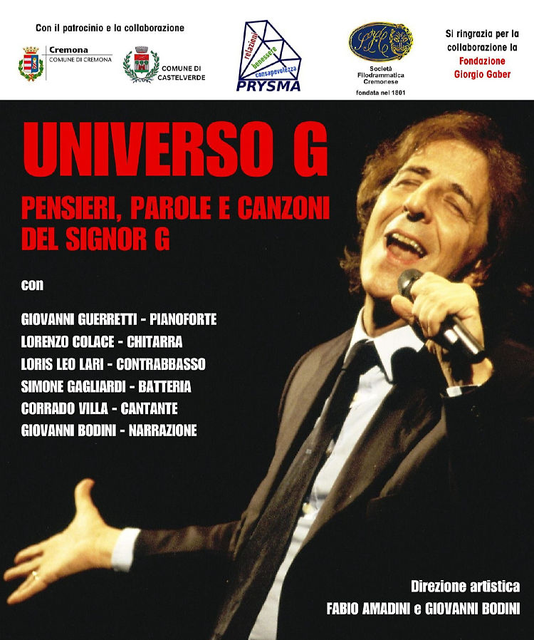 Universo G. Pensieri parole e canzoni del Signor G