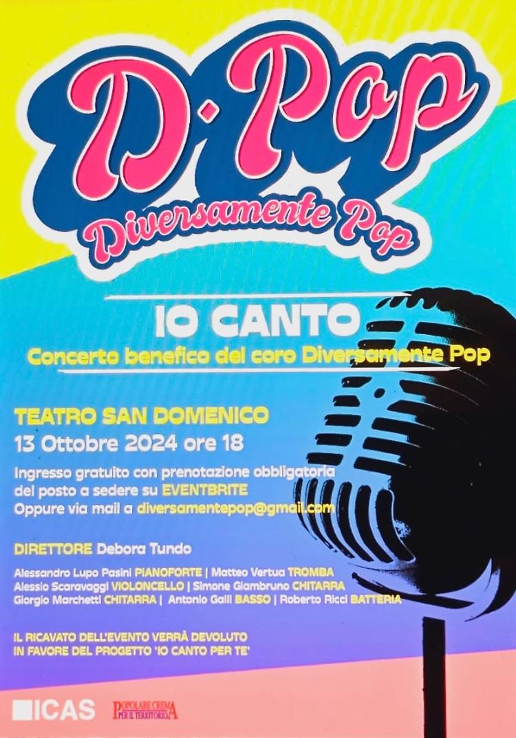 "Io canto" concerto benefico del Coro Diversamente Pop