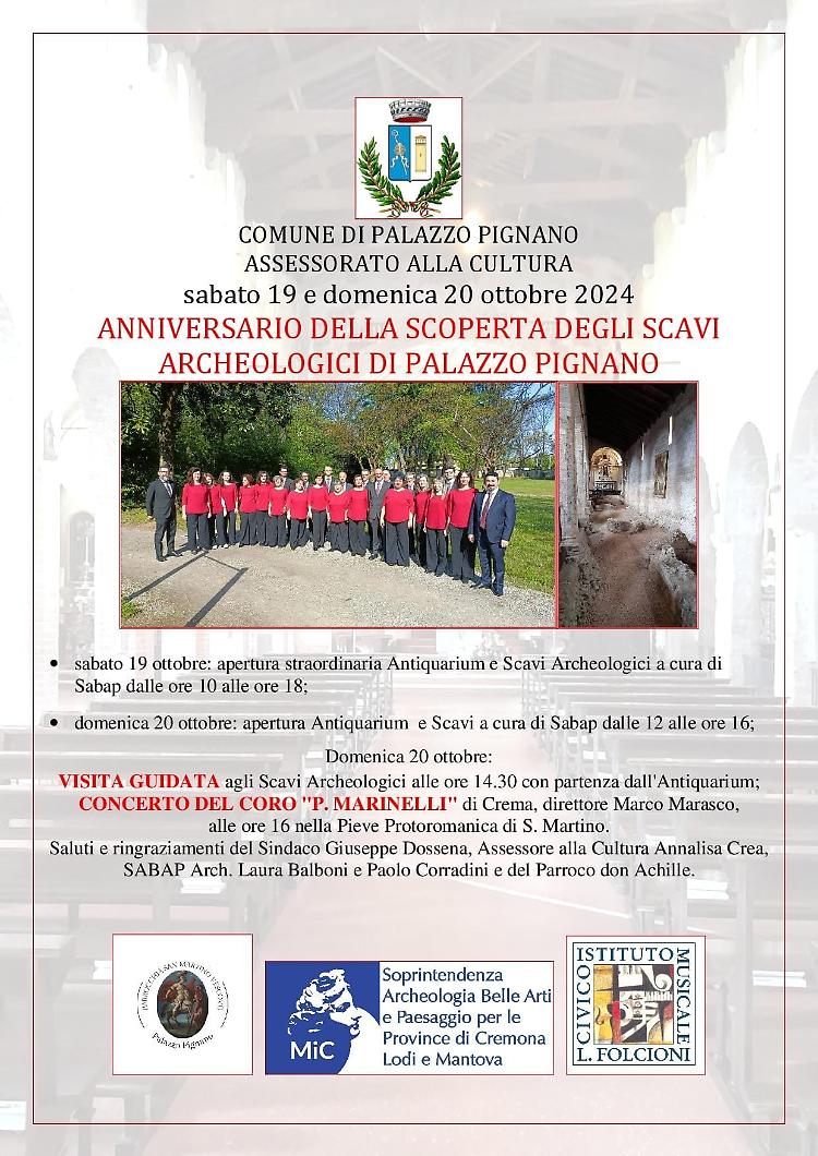 Anniversario della scoperta degli scavi archeologici