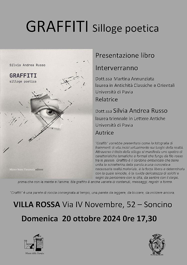Presentazione del libro “Graffiti Silloge poetica” di Silvia Andrea Russo