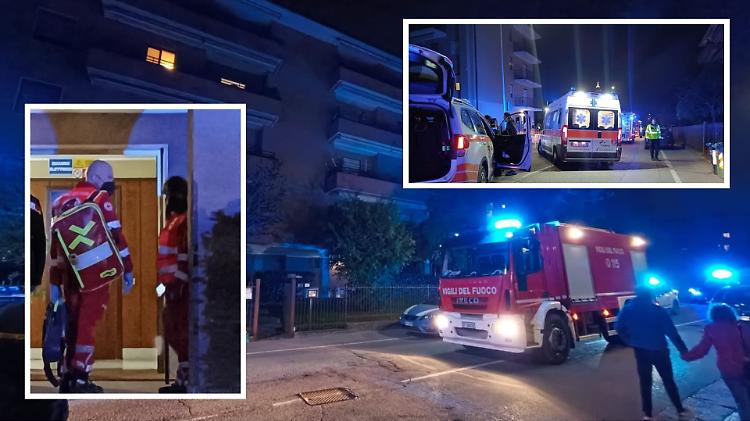 Incendio in una palazzina a Ombriano