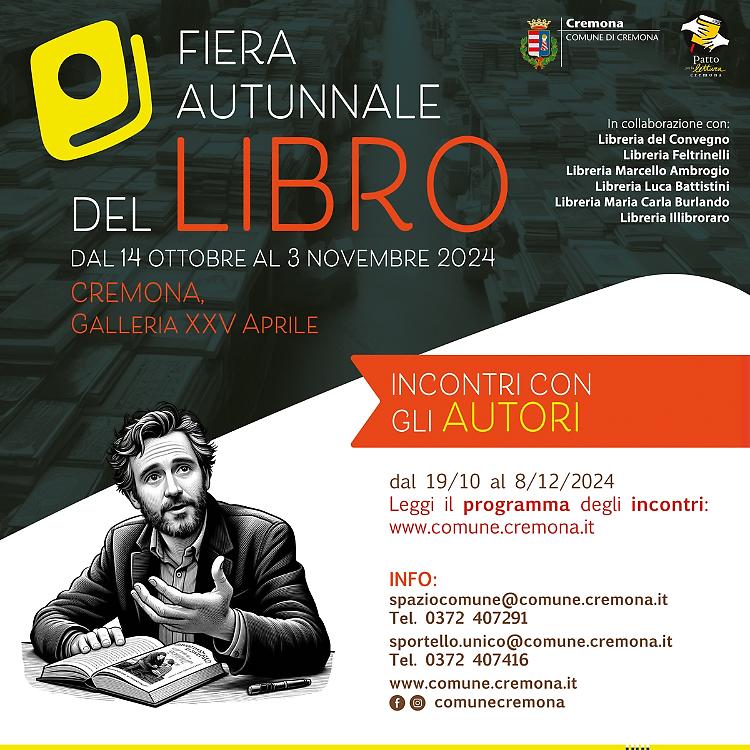 Fiera autunnale del libro: bancarelle ed incontri