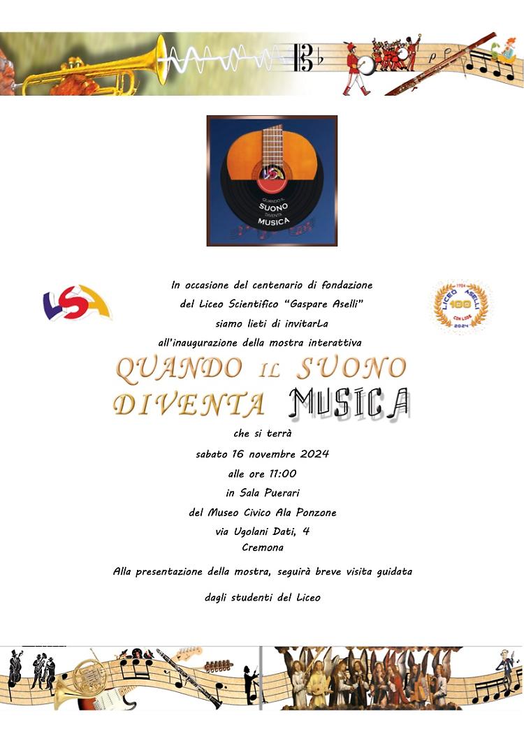 Inaugurazione della mostra interattiva "Quando il Suono diventa Musica"