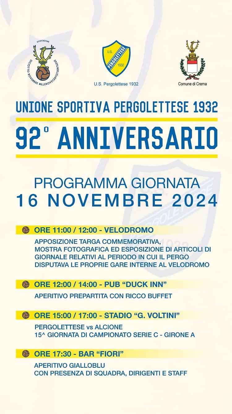  92° Compleanno della Pergolettese