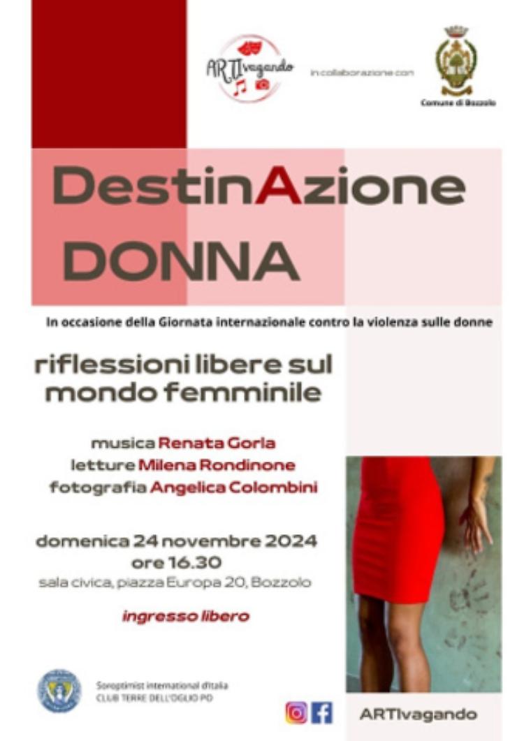 "Destinazione Donna" iniziativa culturale in occasione del 25 Novembre.