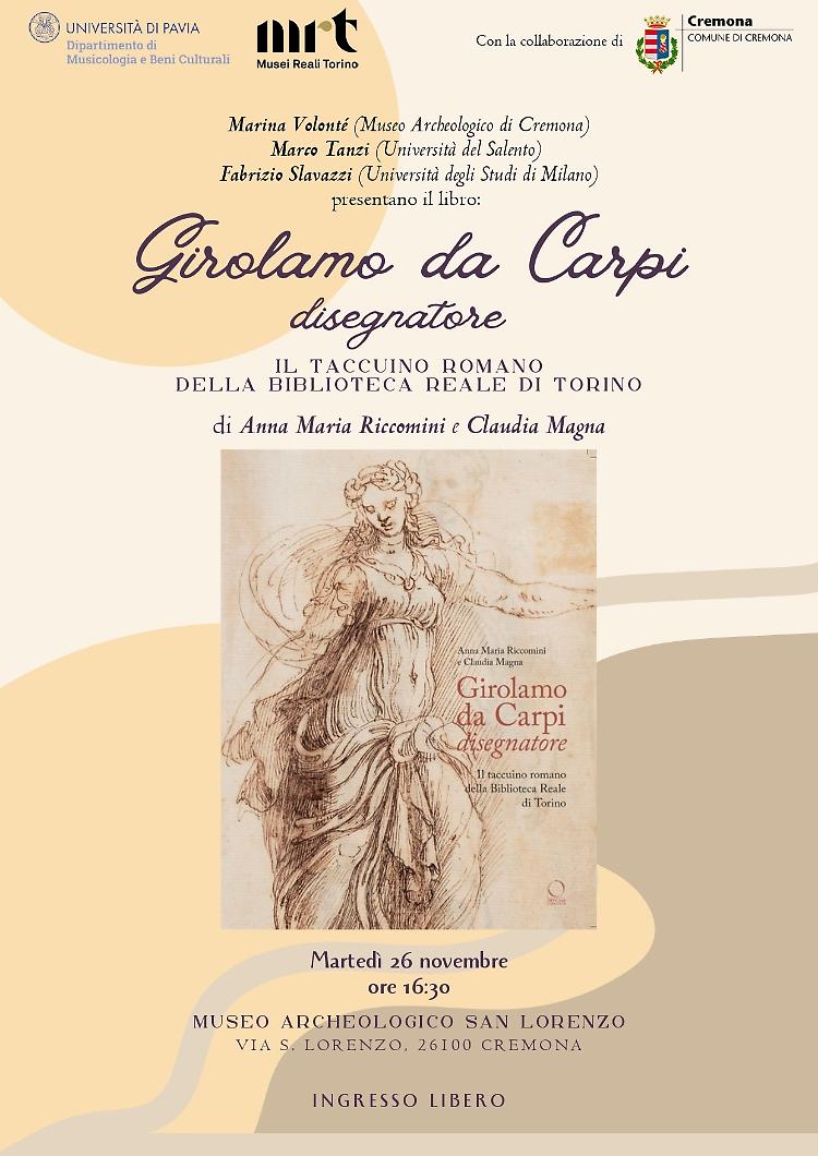 Presentazione del libro "Girolamo da Carpi disegnatore. Il taccuino romano della Biblioteca Reale di Torino"