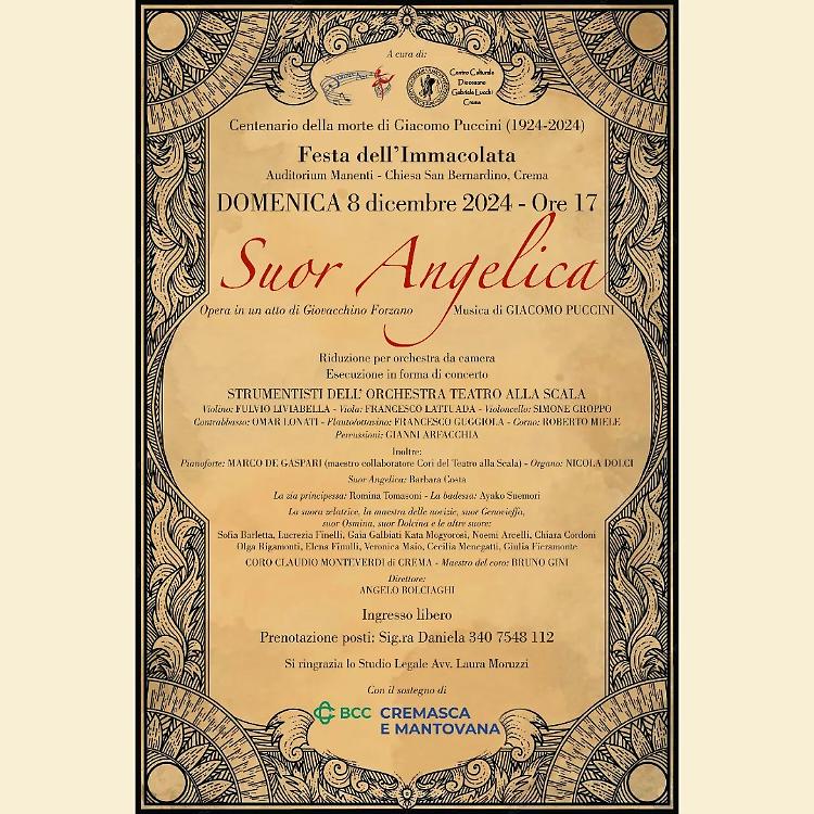 "Suor Angelica" opera in un atto di Giovacchino Forzano, musica di Giacomo Puccini