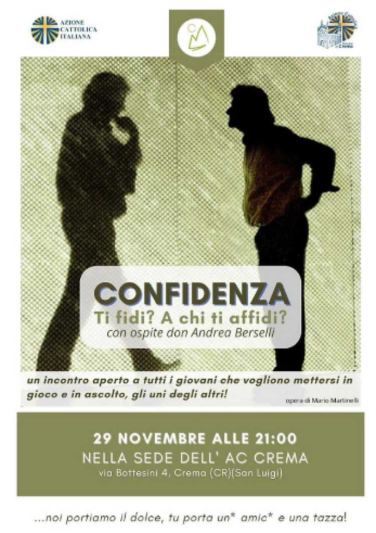 Incontro "Confidenza -  Ti fidi? A chi ti affidi?" con Andrea Berselli