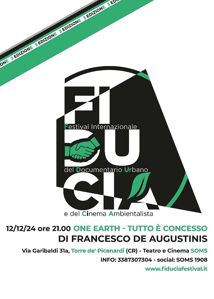 Proiezione del docu-film “ONE EARTH - Tutto è connesso” di Francesco De Augustinis