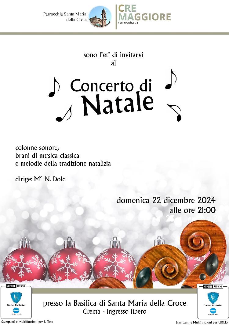 "Concerto di Natale" della  CREMAGGIORE Young Orchestra"
