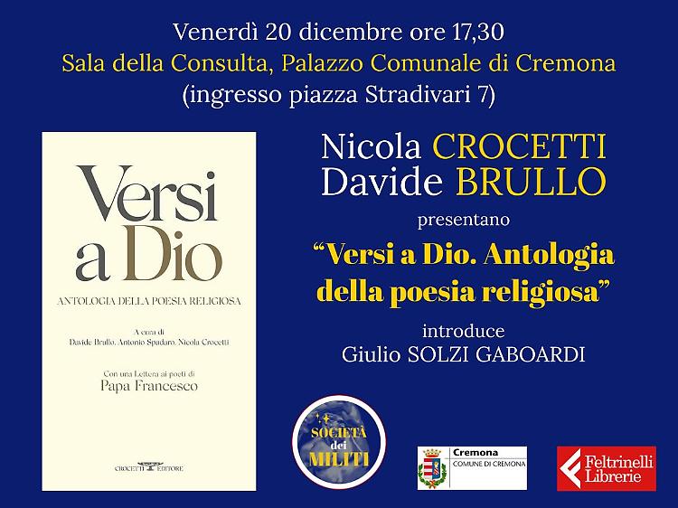 Presentazione dell’Antologia di poesia religiosa “Versi a Dio”