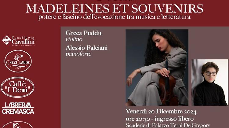 Concerto "MADELEINES ET SOUVENIRS" -  Il potere e fascino dell'evoluzione tra musica e letteratura