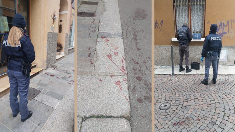 Scia rossa in centro: mistero