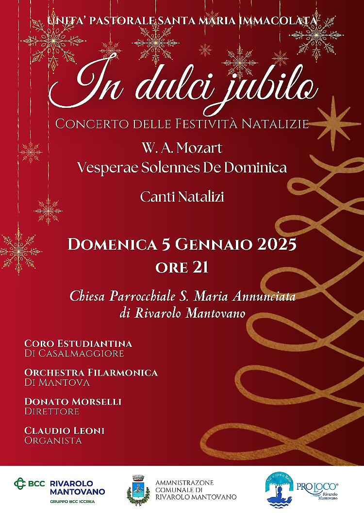 "In dulci jubilo" concerto delle festività natalizie