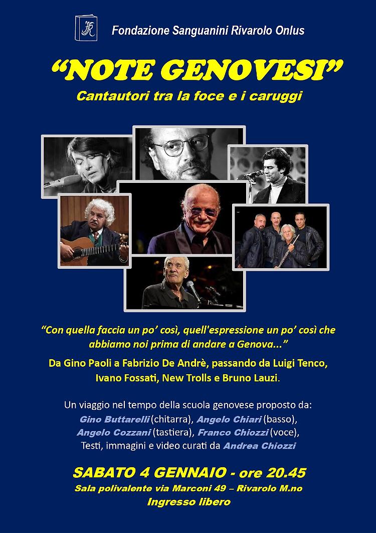 “Note genovesi” cantautori tra la foce e i caruggi