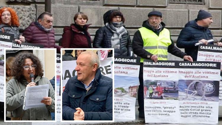 Omaggio alle vittime dell'Asolana: «A Casalmaggiore c'è una trappola mortale»