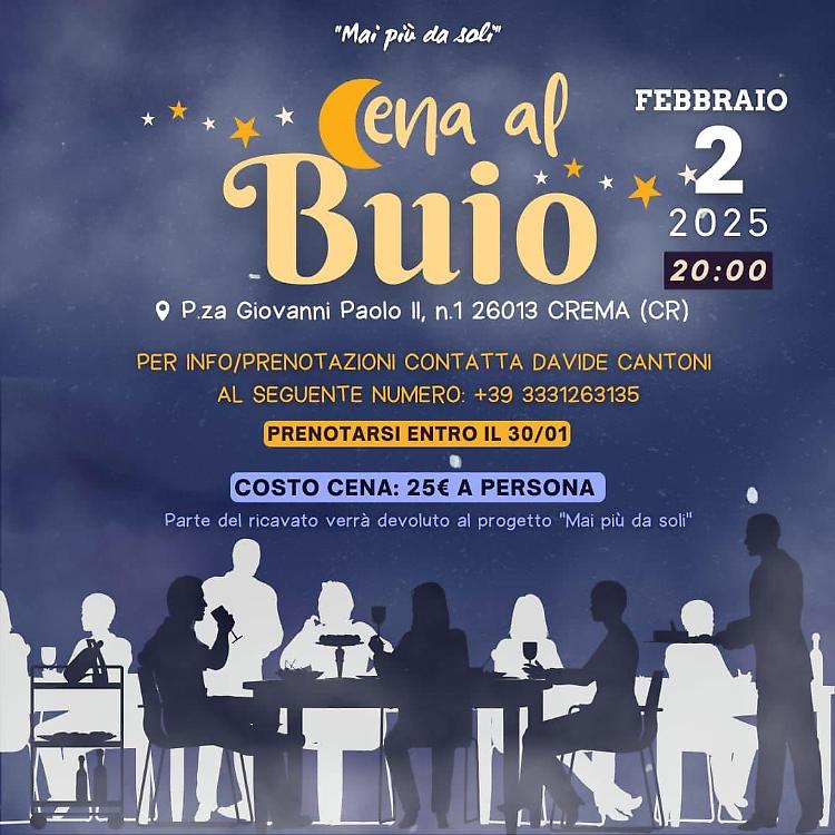 Evento: "Cena al buio"