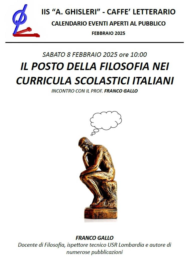 Il posto della filosofia nei curricula scolastici italiani