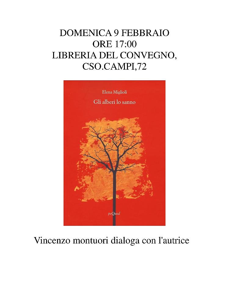 Presentazione del libro "Gli alberi lo sanno" di Elena Miglioli con Vincenzo Montuori