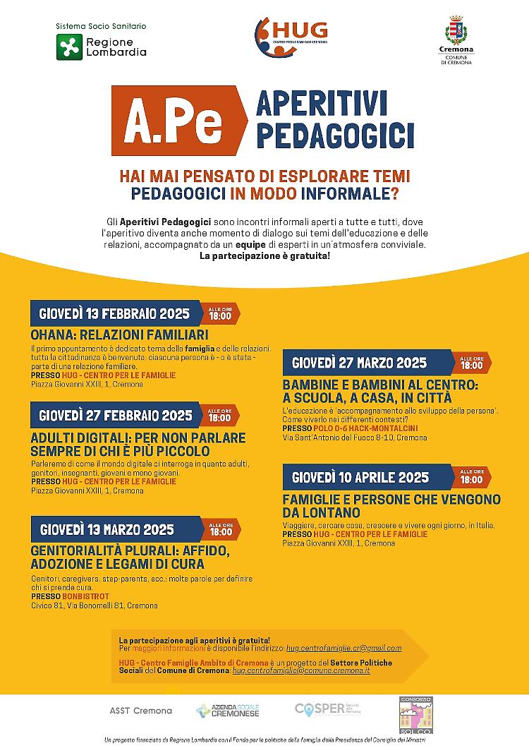 Aperitivo Pedagogico: "Famiglie e persone che vengono da lontano"
