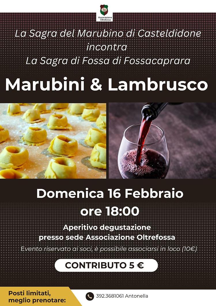 Marubini & Lambrusco: aperitivo degustazione