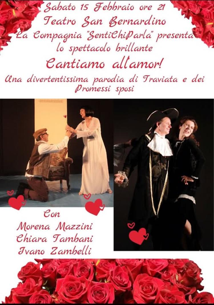 "Cantiamo all'amor" Spettacolo dedicato a tutti gli innamorati