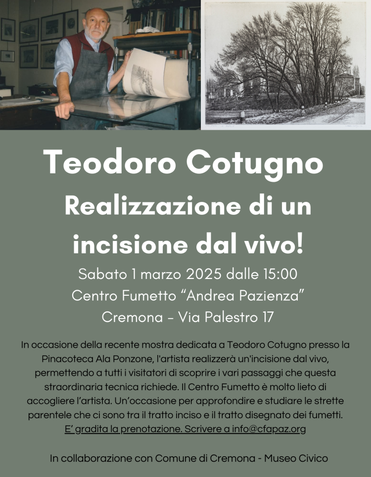 Teodoro Cotugno: Realizzazione di un'incisione dal vivo