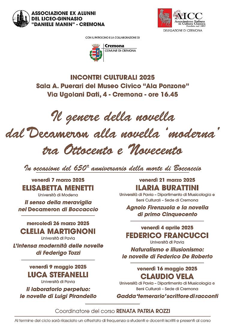 Incontro: Agnolo Firenzuola e la novella di primo Cinquecento