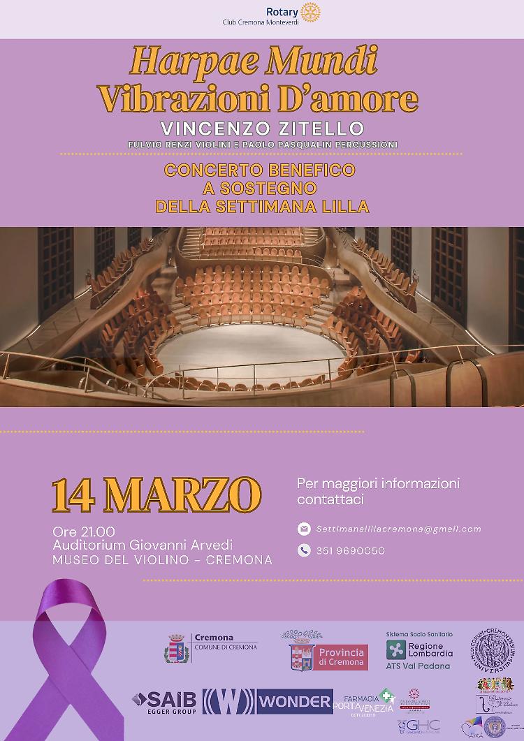 Concerto benefico "Harpae Mundi – Vibrazioni d’Amore"