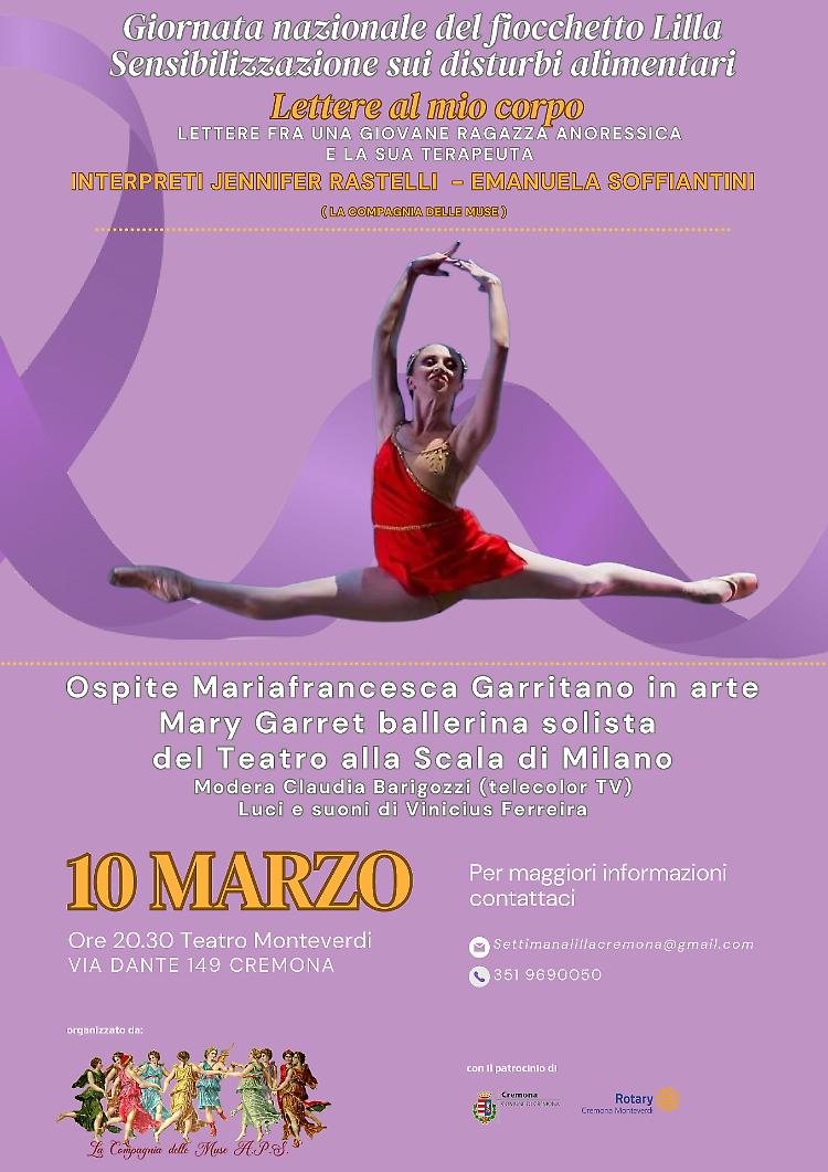 Spettacolo "Lettere al mio corpo", con Maria Francesca Garritano