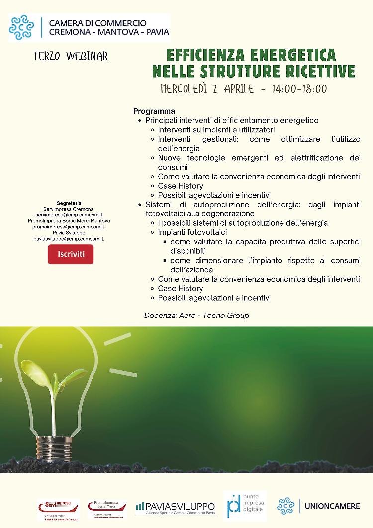 Webinar: "L’efficienza energetica nelle strutture ricettive"