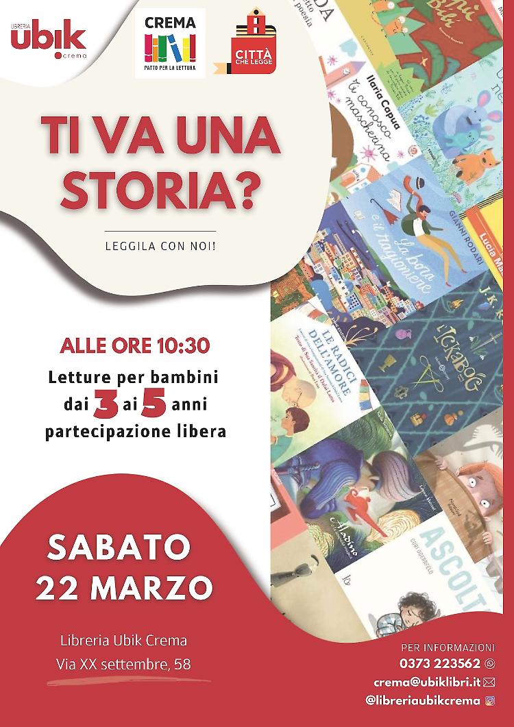 "Ti va una storia?" Letture per bambini dai 3 ai 5 anni