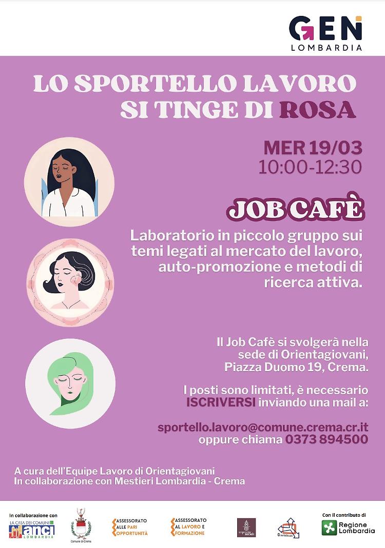 Job Cafè - Lo sportello lavoro si veste di rosa
