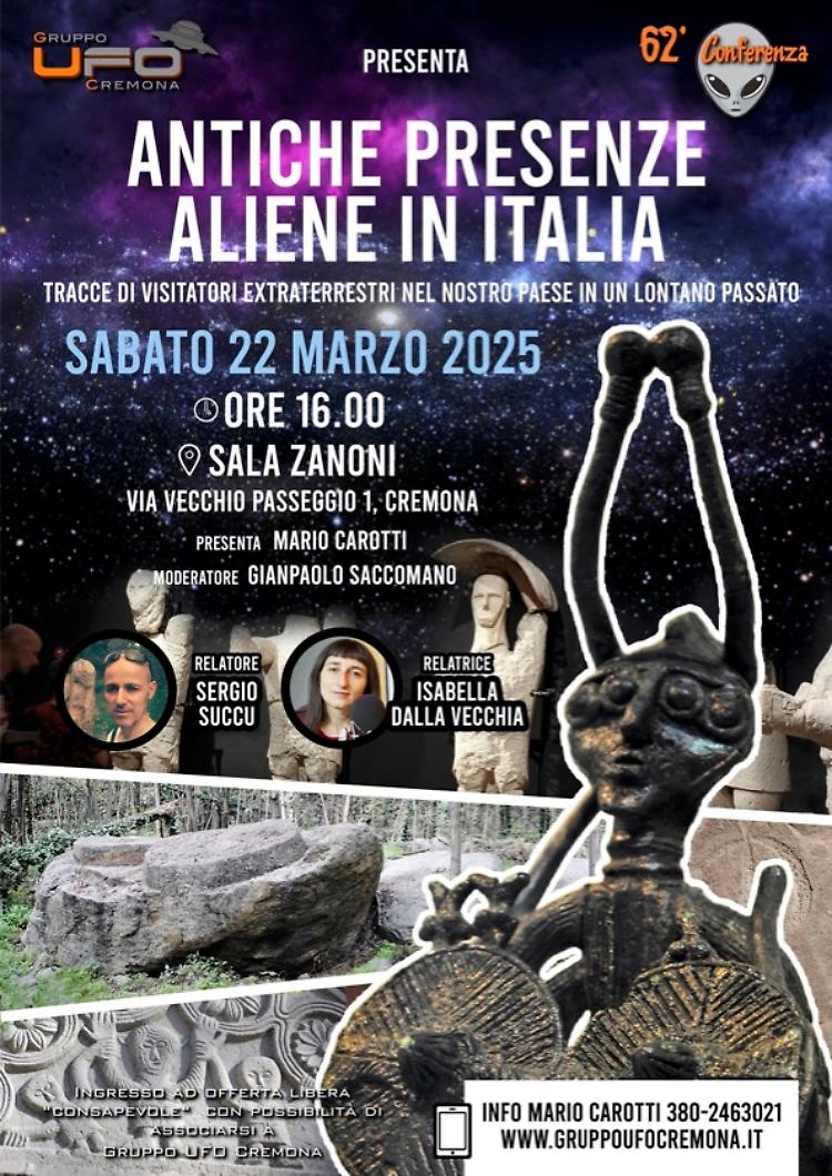 Conferenza: Antiche presenze aliene in Italia
