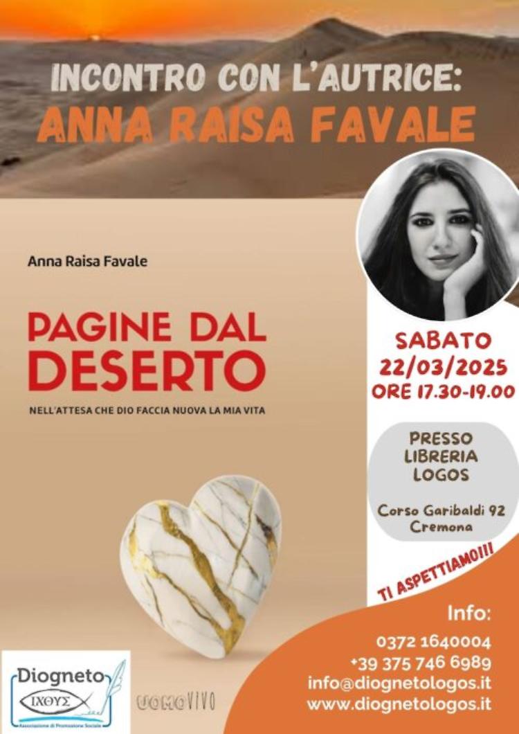 Anna Raisa Favale presenta il suo libro "Pagine dal deserto"