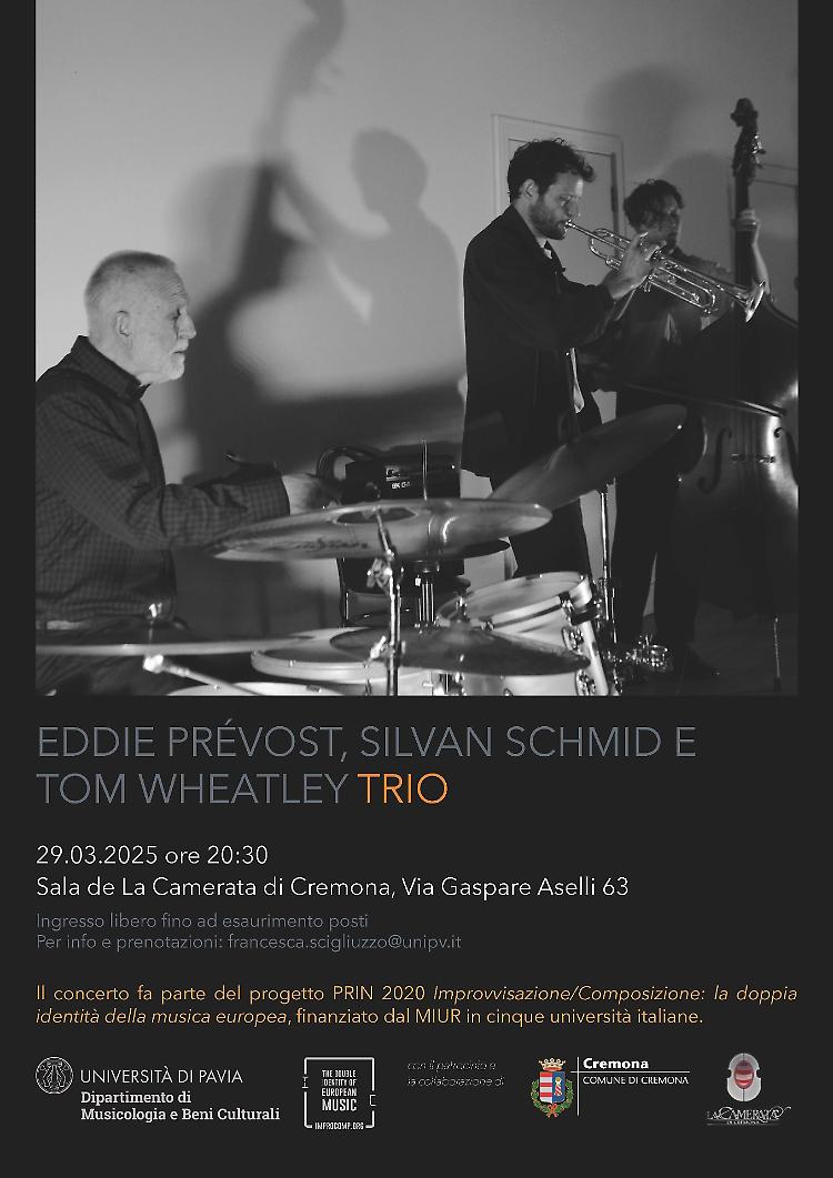 Concerto Eddie Prévost, Silvan Schmid e Tom Wheatley Trio