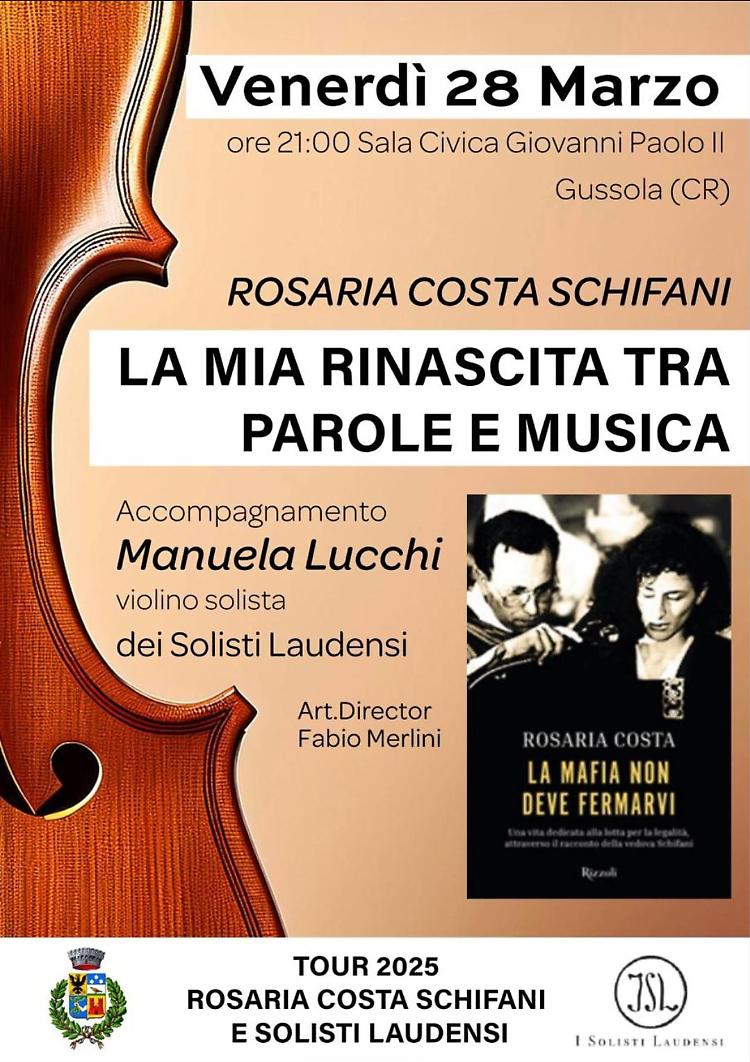 "La mia rinascita tra parole e musica" con Rosaria Costa Schifani 