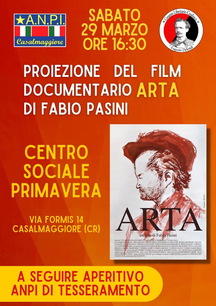 Proiezione del documentario sul comandante partigiano Arta