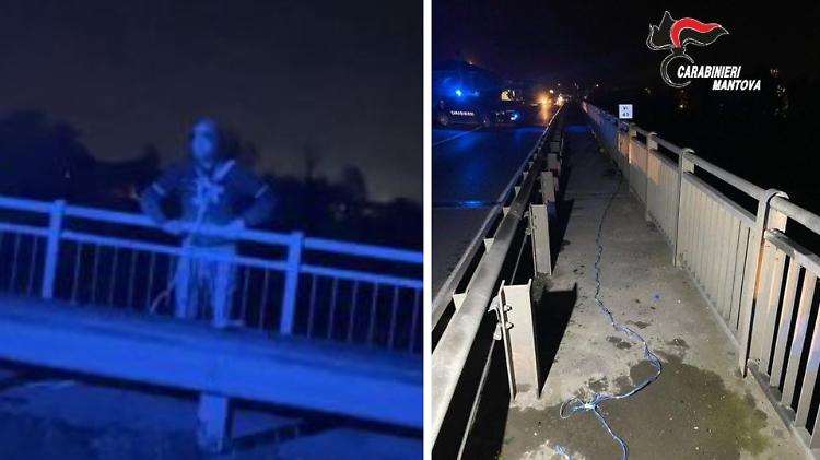 Minaccia di gettarsi dal ponte: carabinieri e sindaco lo fermano