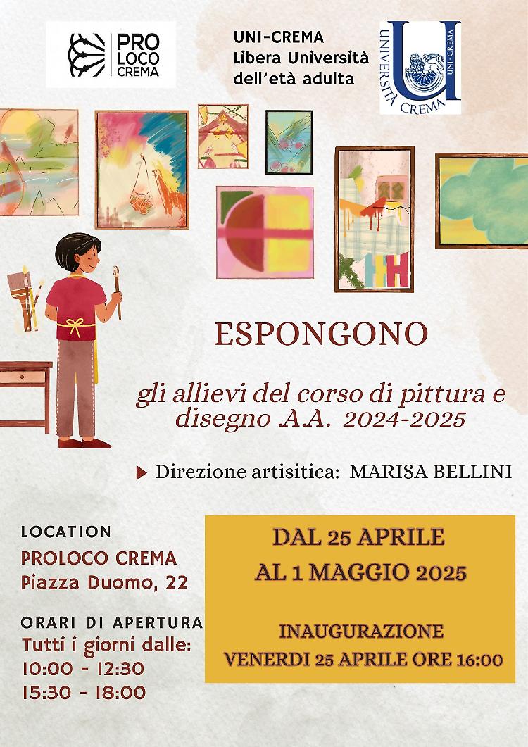 Mostra Collettiva d'Arte-Corso di Pittura e Disegno UNI-CREMA