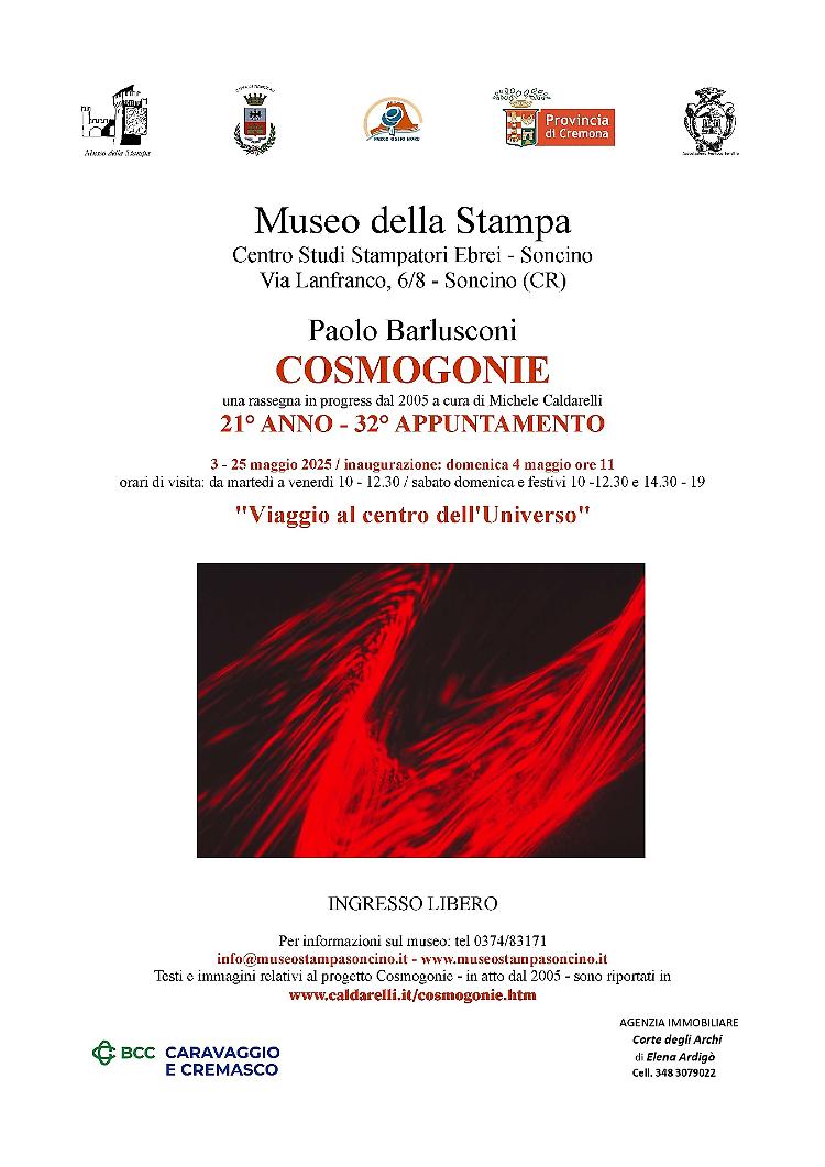 "Cosmogonie" esposizione di Lasergrammi, opere di Paolo Barlusconi