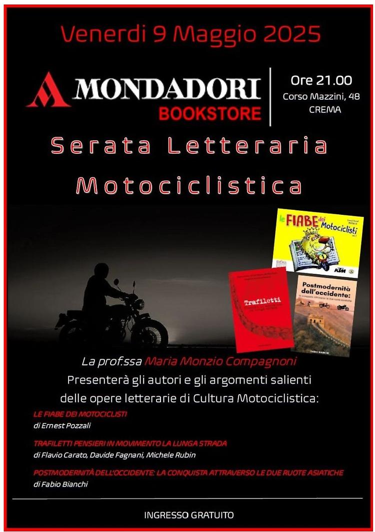 Presentazione di 3 libri scritti da appassionati delle 2 ruote