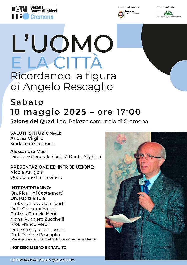 Incontro dedicato al ricordo del Senatore Prof. Angelo Rescaglio
