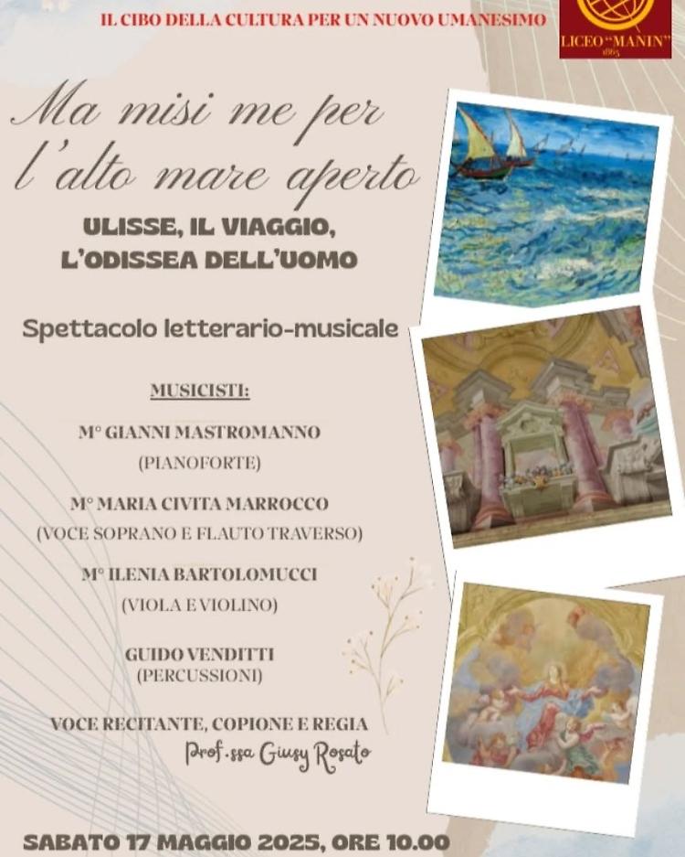 Spettacolo letterario-musicale "Ma misi me per l'alto mare aperto"