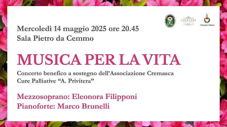 "Musica per la vita" con Eleonora Filipponi e Marco Brunelli