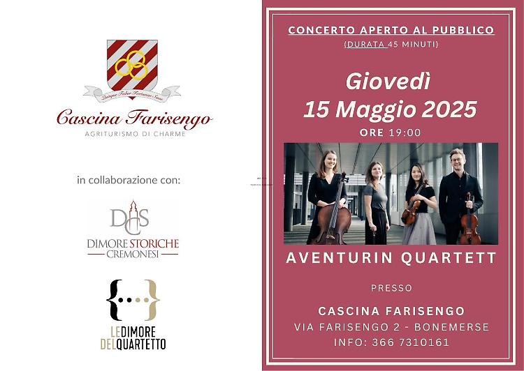 Concerto dell'Aventurin Quartett a Cascina Farisengo