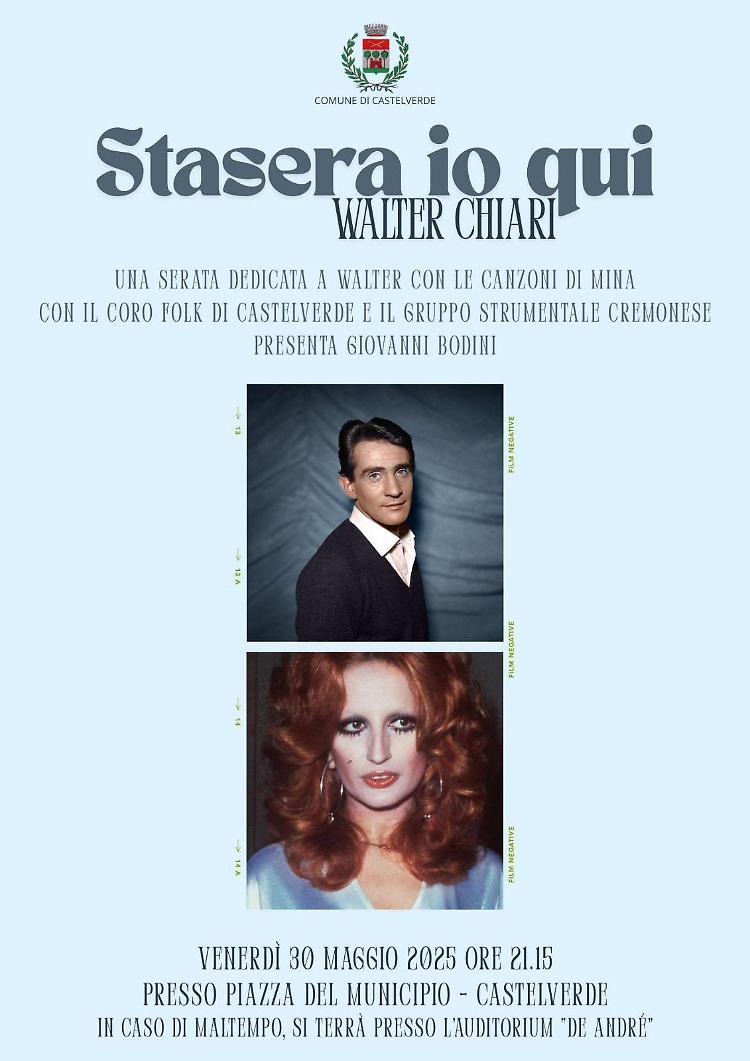"Stasera io qui" ricordando Walter Chiari e Mina