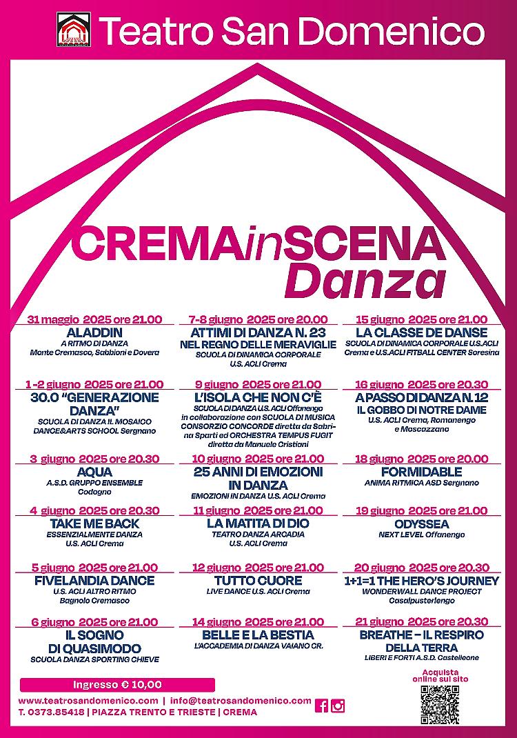 CREMAinSCENA danza: esibizione delle scuole del territorio
